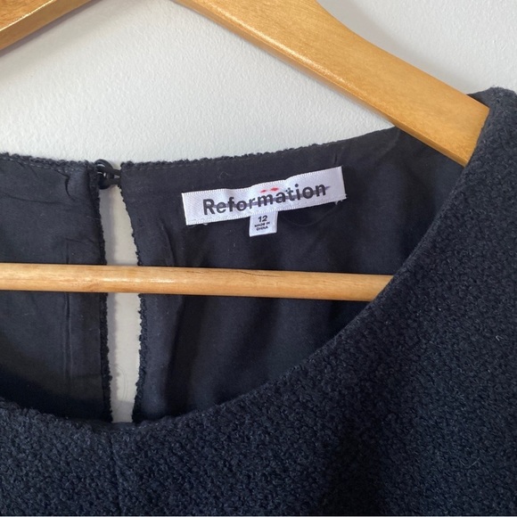 Reformation Citron Black Mini Dress Size Womens 12 NWOT - Picture 7 of 14